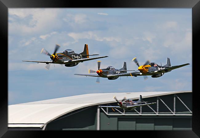 Four P51 Mustangs Four Horsemen Framed Print by Oxon Images