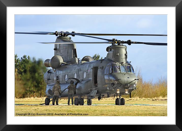 RAF Chinook refuelling Framed Mounted Print by Oxon Images