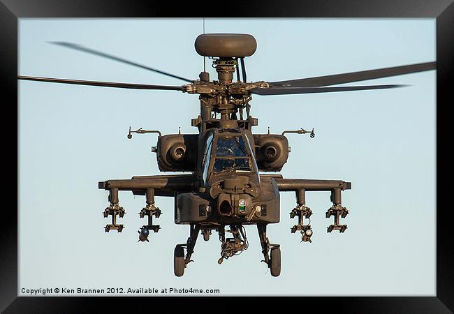 AH 64 Apache head on Framed Print by Oxon Images