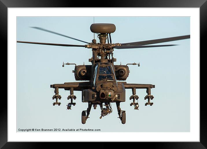 AH 64 Apache head on Framed Mounted Print by Oxon Images