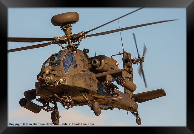 Dirty AH64 Apache 2 Framed Print by Oxon Images