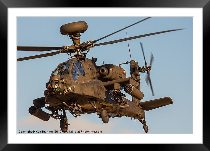 Dirty AH64 Apache 2 Framed Mounted Print by Oxon Images