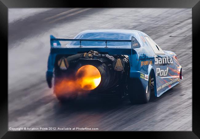 Fireforce jet funny car Framed Print by Oxon Images