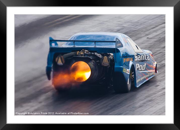 Fireforce jet funny car Framed Mounted Print by Oxon Images