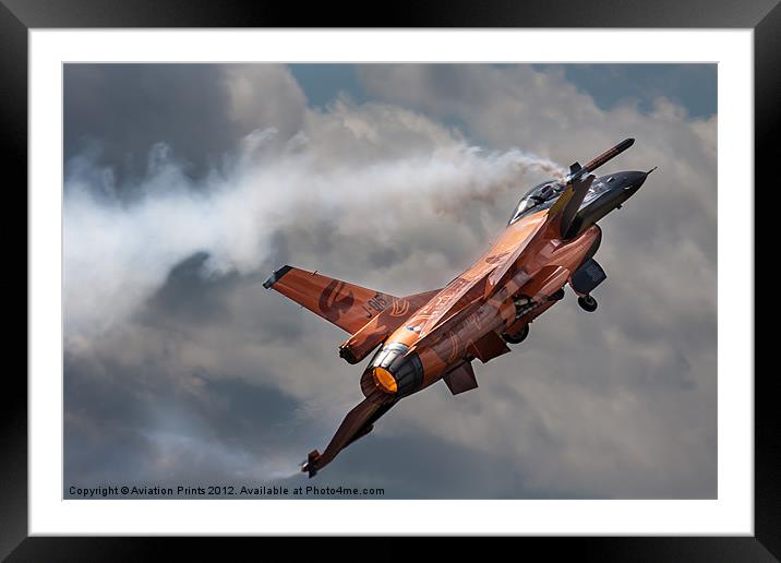 Dutch F16 Demo Team Framed Mounted Print by Oxon Images