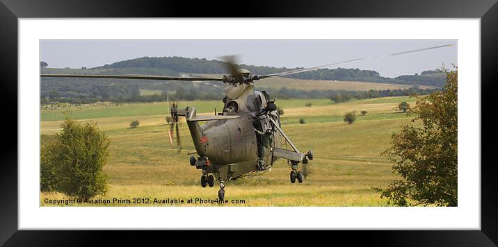 Royal Marines Sea King Panoramic Framed Mounted Print by Oxon Images