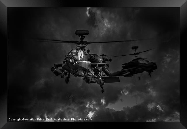 Apache Storm Black and White Framed Print by Oxon Images