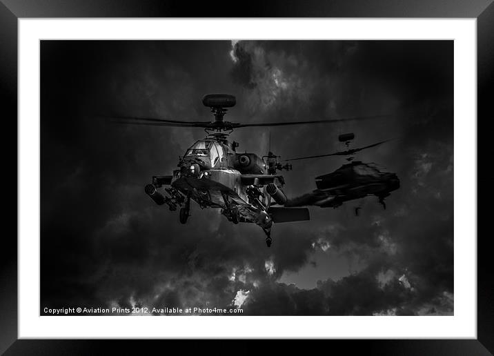 Apache Storm Black and White Framed Mounted Print by Oxon Images
