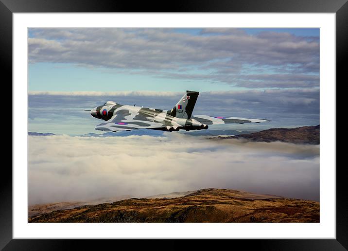 Vulcan XH558 over Snowdonia Framed Mounted Print by Oxon Images