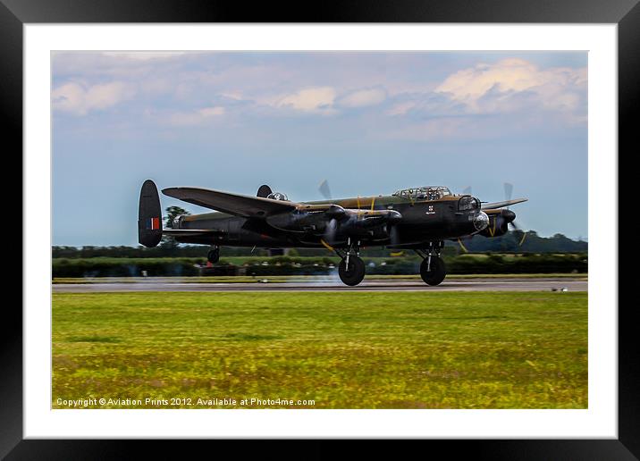 Lancaster Bomber City of Lincoln Framed Mounted Print by Oxon Images