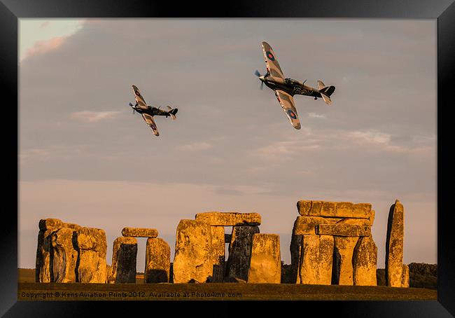 Hurricanes over Stonehenge Framed Print by Oxon Images