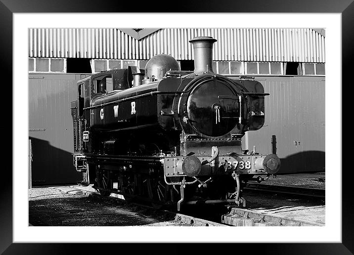Pannier tank steam train Framed Mounted Print by Oxon Images