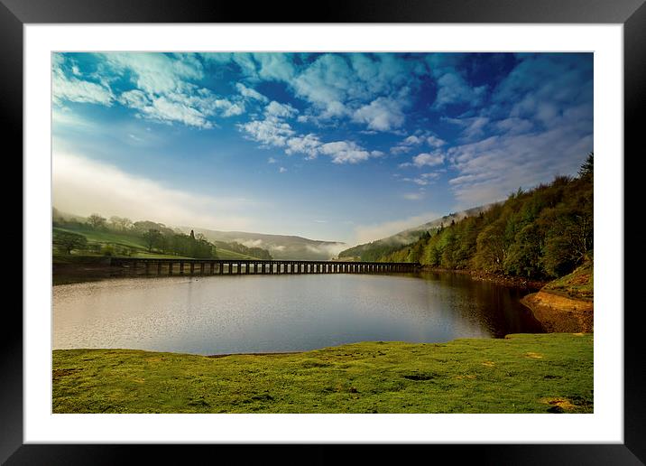 Ladybower reservoir Peak District Framed Mounted Print by Oxon Images