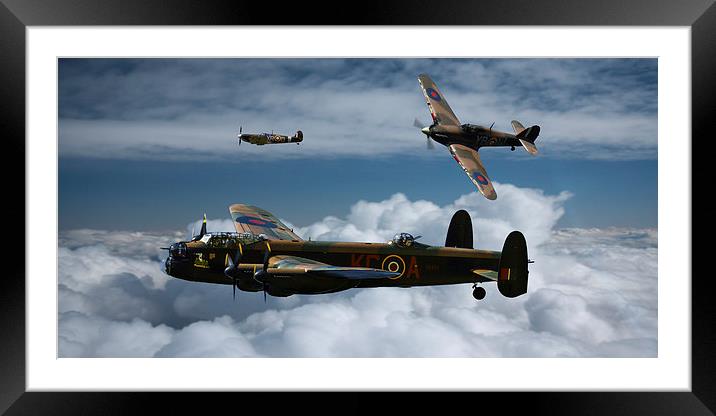 BBMF formation Framed Mounted Print by Oxon Images