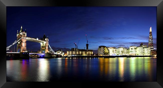 The Shard and Tower Bridge Framed Print by Oxon Images