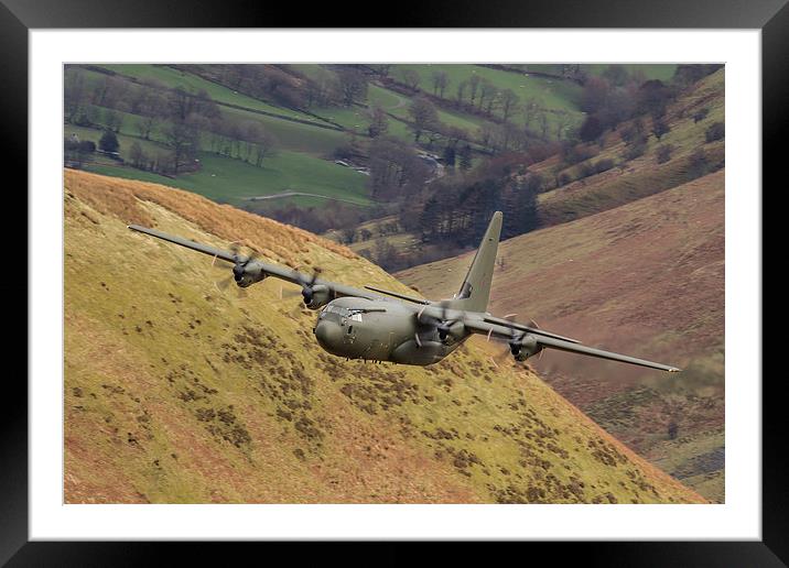 RAF Hercules low level sortie Framed Mounted Print by Oxon Images