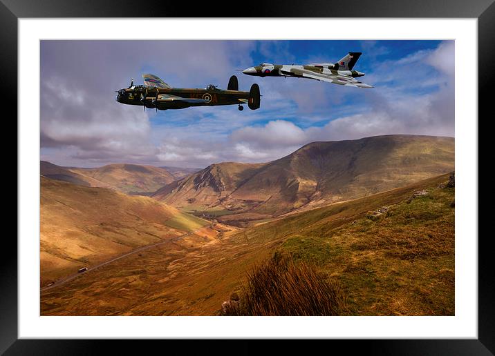 Avro over Wales Framed Mounted Print by Oxon Images