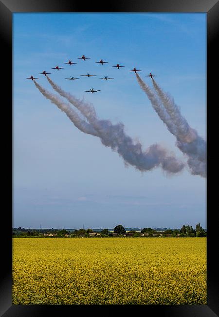 Red Arrows and Eagle Squadron Framed Print by Oxon Images
