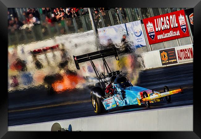 Top Fuel drag race Framed Print by Oxon Images
