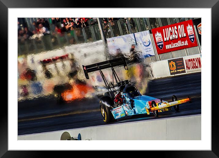 Top Fuel drag race Framed Mounted Print by Oxon Images