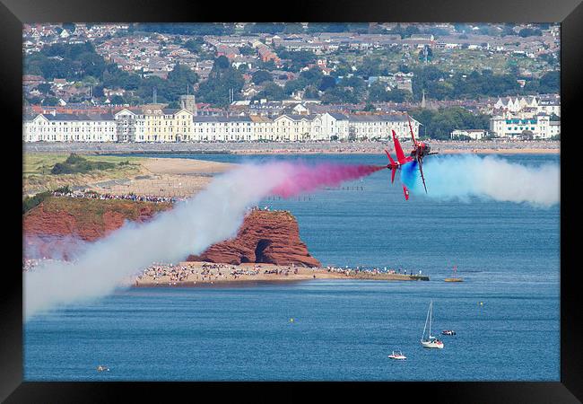 RAF Red Arrows at Dawlish Framed Print by Oxon Images