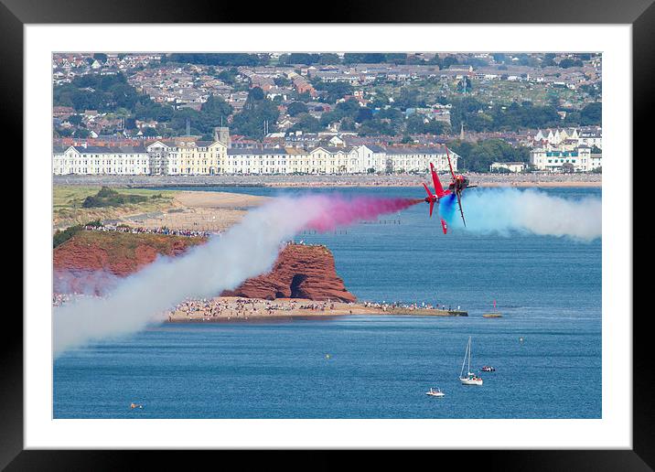 RAF Red Arrows at Dawlish Framed Mounted Print by Oxon Images