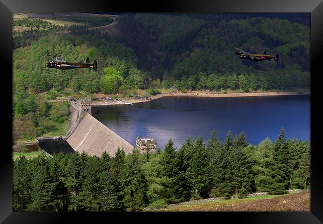  Lancasters over Derwent Dam Framed Print by Oxon Images