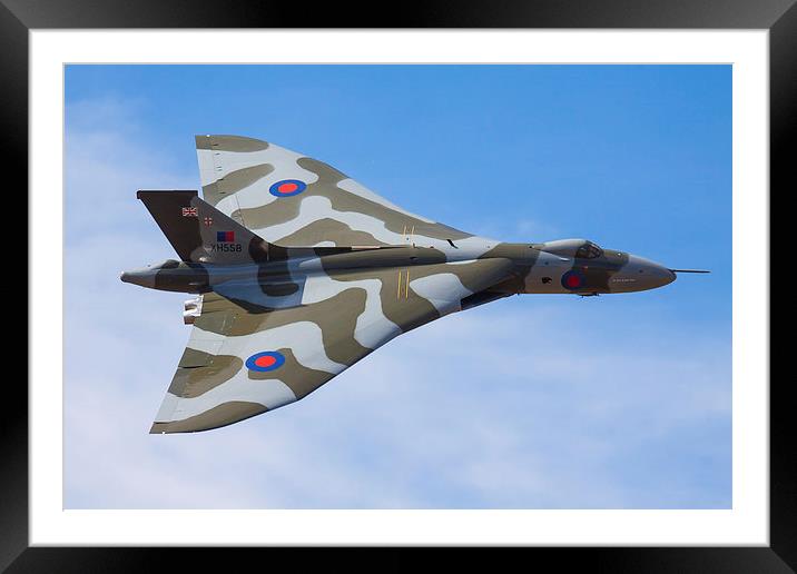  Vulcan XH558 at Duxford Framed Mounted Print by Oxon Images