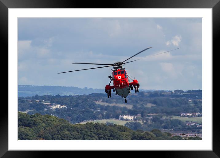  Royal Navy Sea King rescue Framed Mounted Print by Oxon Images