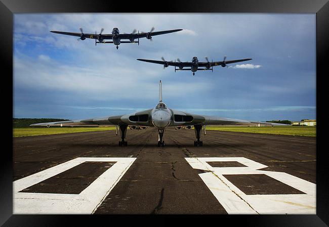  Avro trio flypast Framed Print by Oxon Images