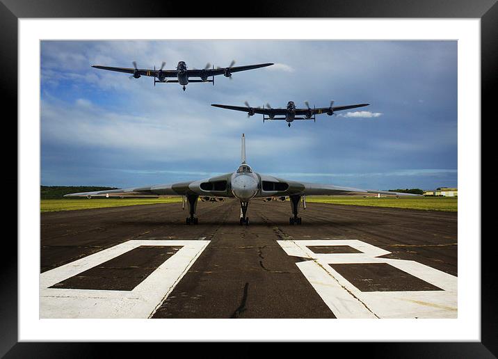  Avro trio flypast Framed Mounted Print by Oxon Images