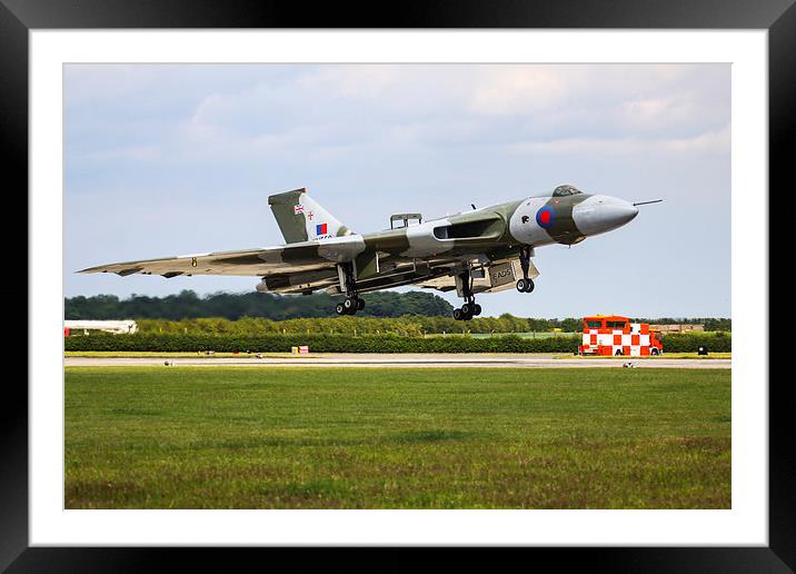  Vulcan Bomber Landing Framed Mounted Print by Oxon Images