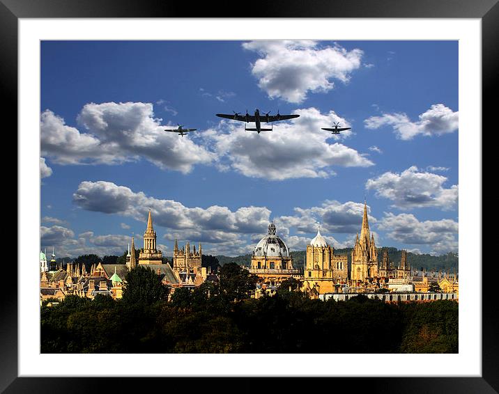  BBMF over Oxford City Framed Mounted Print by Oxon Images
