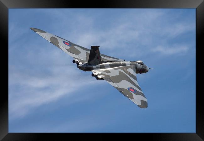  Vulcan bomber XH558 at Duxford Framed Print by Oxon Images