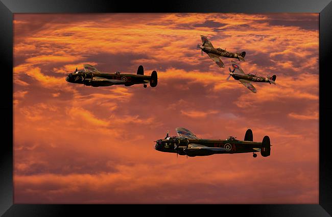 Lancaster Sunset Framed Print by Oxon Images