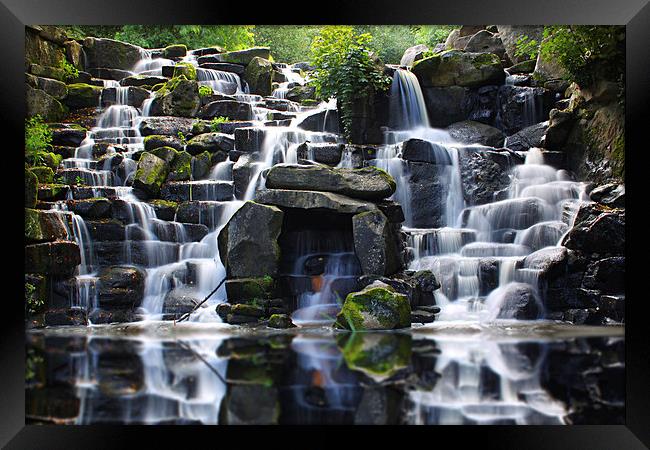  Waterfall in Virginia water Framed Print by Oxon Images