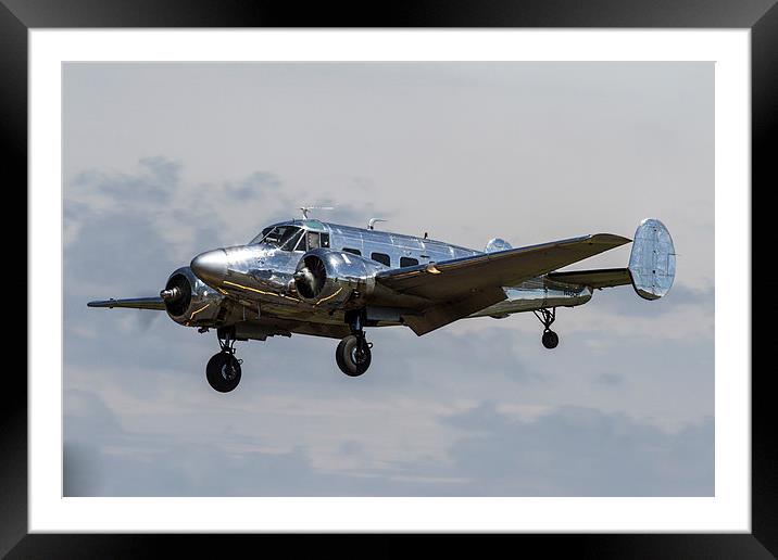  Beech 18 Captain America decal Framed Mounted Print by Oxon Images