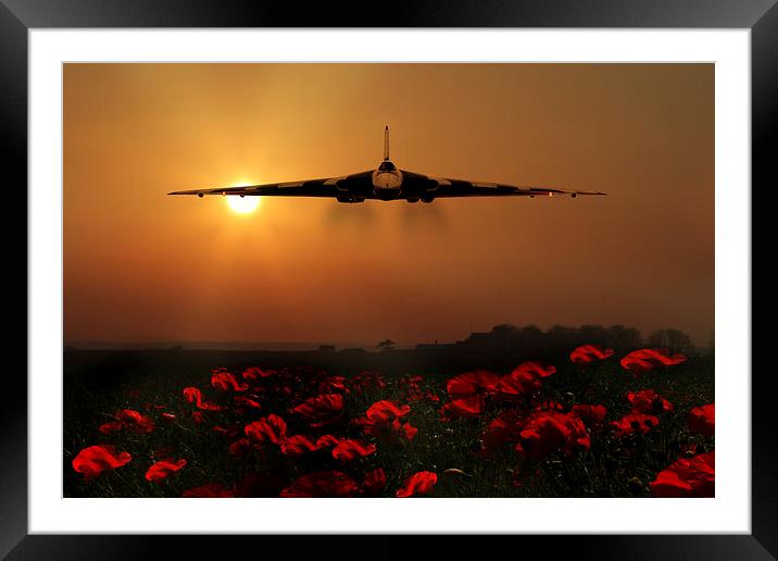  Vulcan sunset Framed Mounted Print by Oxon Images
