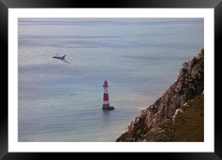  Vulcan XH558 at Beachy Head Framed Mounted Print by Oxon Images