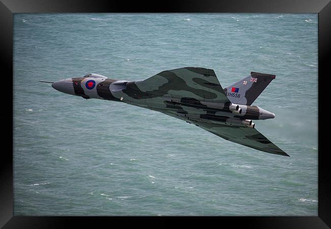  Vulcan Bomber passing Beachy Head Framed Print by Oxon Images