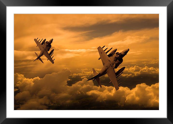  Harriers Sunset High  Framed Mounted Print by Oxon Images