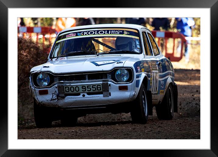 Classic Ford Escort Mk1 rally car Framed Mounted Print by Oxon Images