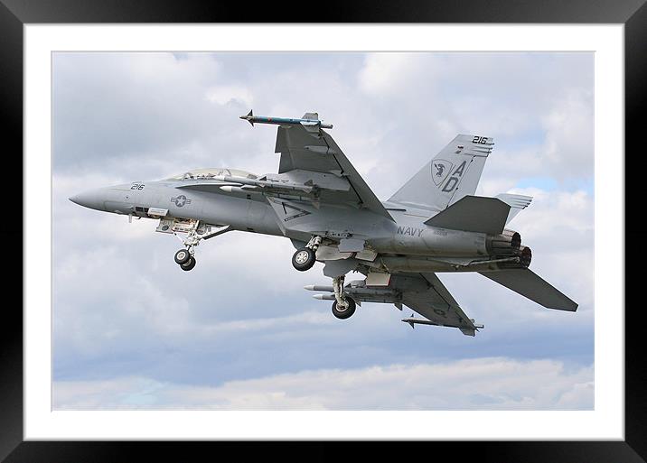 F18 Hornet Framed Mounted Print by Oxon Images
