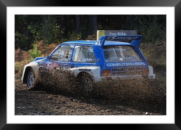 Austin Metro 6R4 rally car Framed Mounted Print by Oxon Images