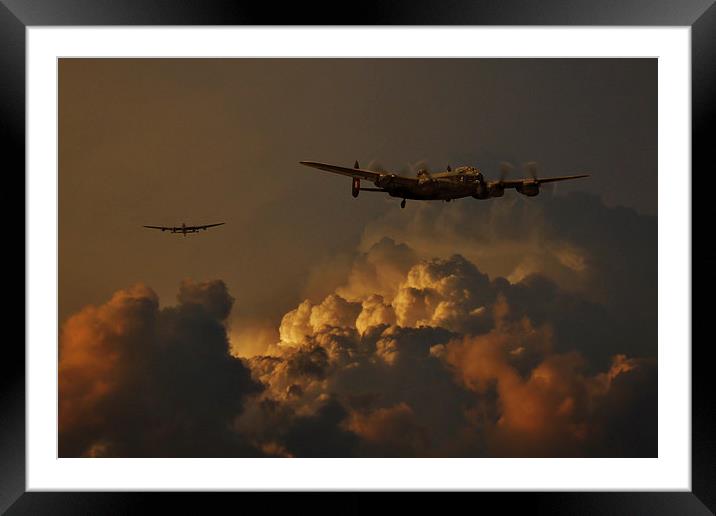 Lancasters above the storm  Framed Mounted Print by Oxon Images