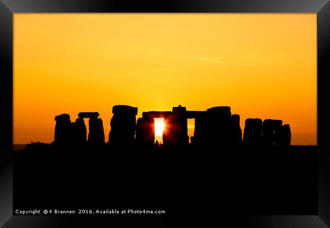 Stonehenge winter sunset Framed Print by Oxon Images