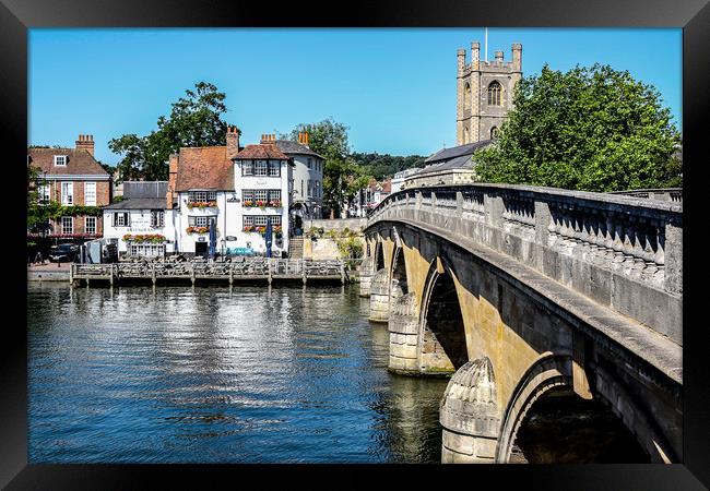 Henley The Angel on the Bridge Framed Print by Oxon Images