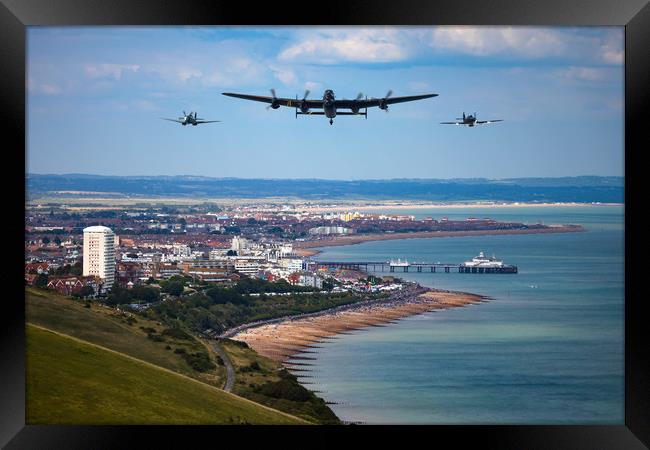 BBMF and Eastbourne air show Framed Print by Oxon Images