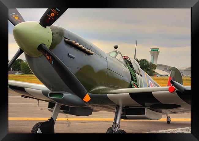 Spitfire HDR Framed Print by Oxon Images