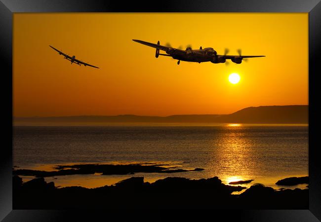 Lancasters reach Landfall Framed Print by Oxon Images